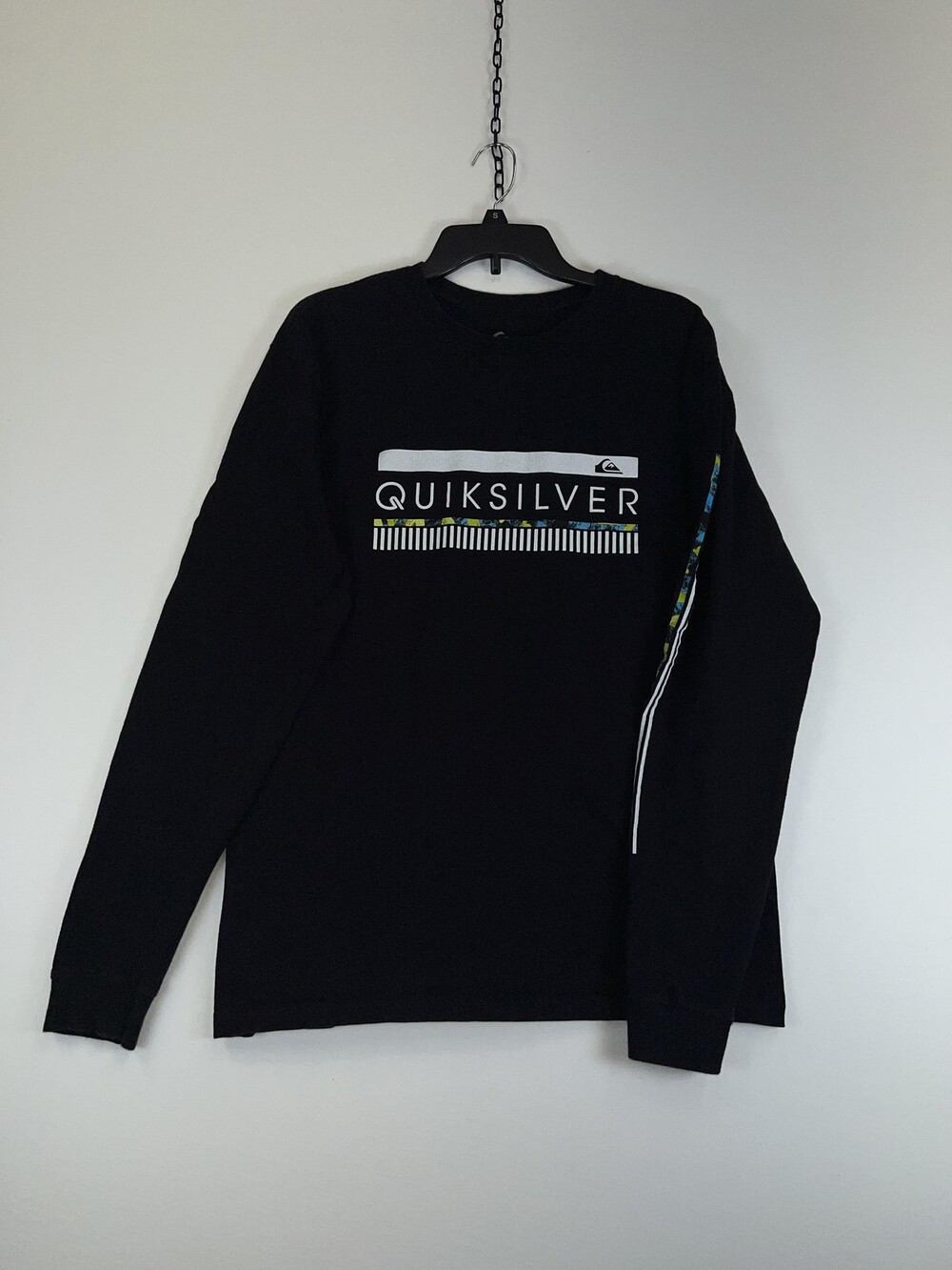 Quiksilver Shirt Mens Large Long Sleeve Crewneck Graphic Surf Skater